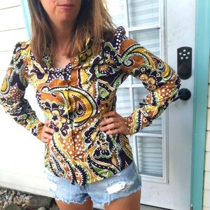 Autumn Etcetera button up Paisley blouse